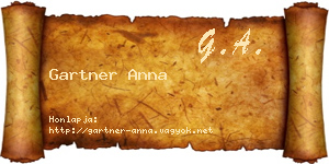 Gartner Anna névjegykártya